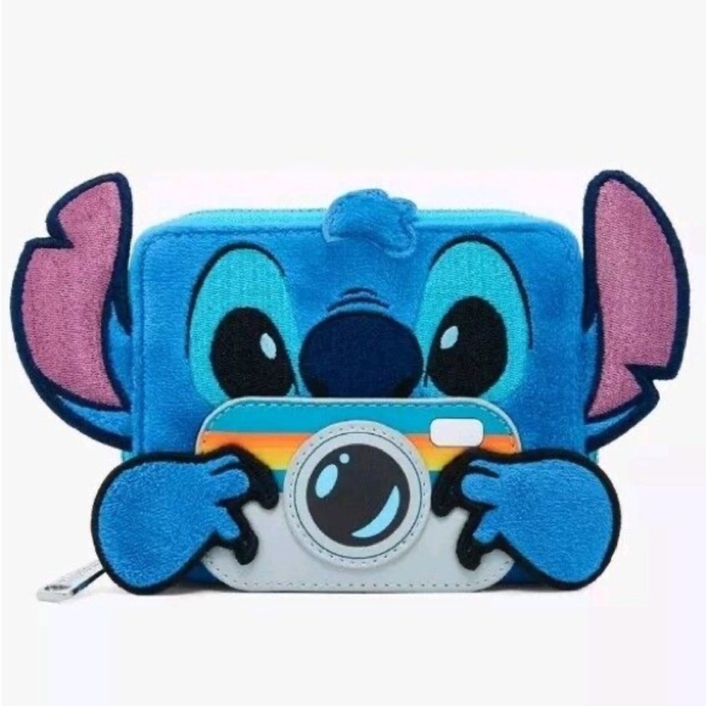 Loungefly Disney Lilo & Stitch Figural Stitch with Camera Zip Wallet - NWT